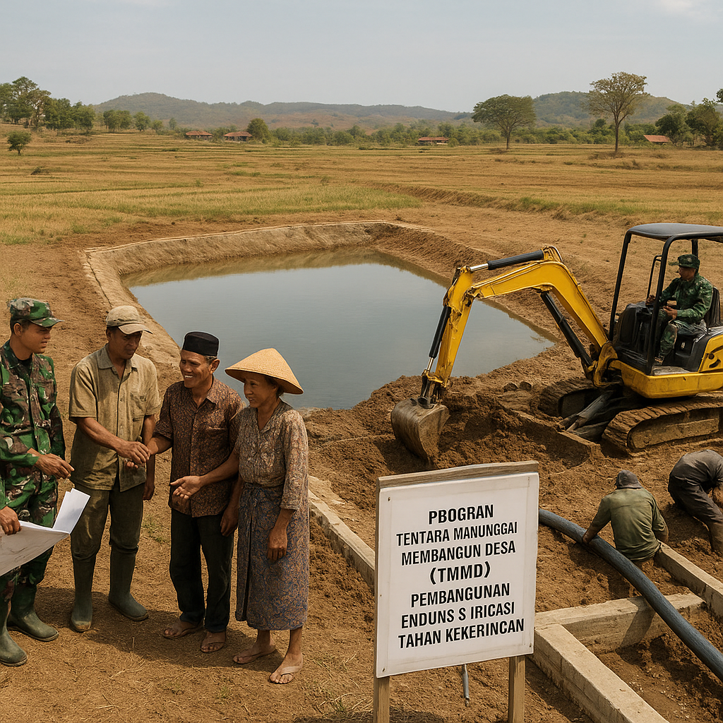 Program 'Tentara Manunggal Membangun Desa' (TMMD) Fokuskan pada Pembangunan Embung dan Sistem Irigasi Tahan Kekeringan