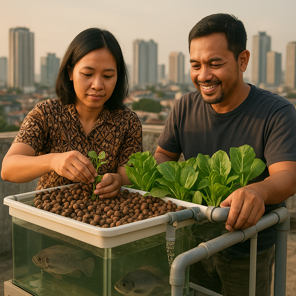 Program 'Aquaponik Skala Rumah Tangga' untuk Diversifikasi Pangan di Perkotaan Padat