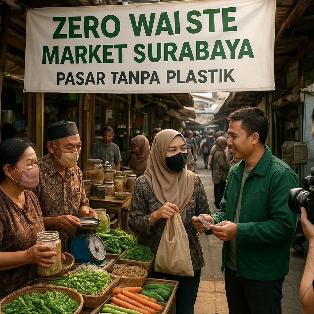 Kampanye 'Zero Waste Market' di Surabaya: Sistem Pasar tanpa Kemasan Plastik