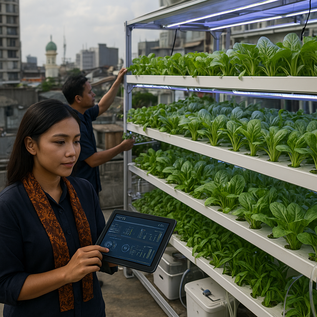 Vertical Farming dengan Sistem IoT untuk Ketahanan Pangan di Kawasan Perkotaan Padat