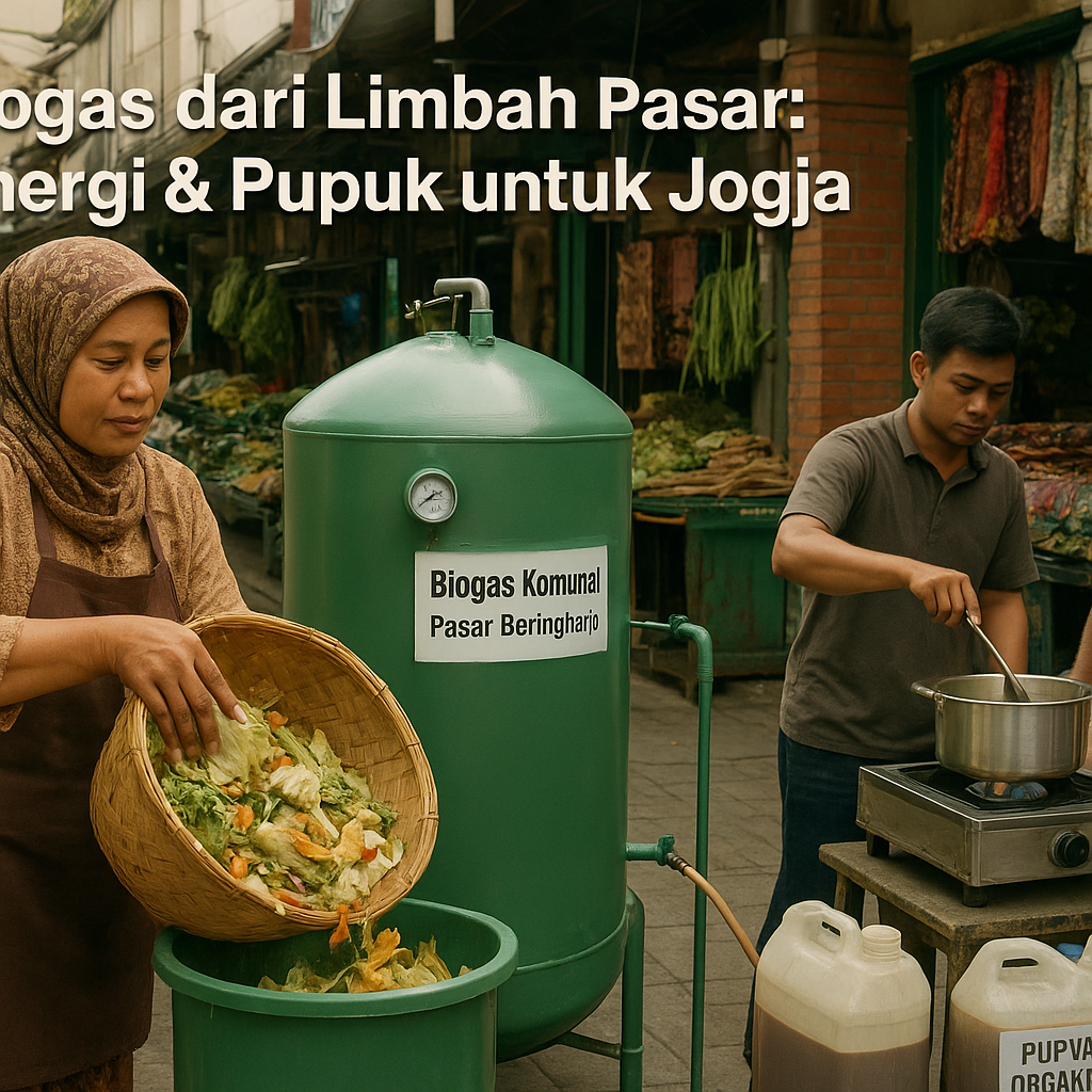 Biogas dari Limbah Market: Inovasi Mengubah Sampah Organik Jadi Energi dan Pupuk di Yogyakarta