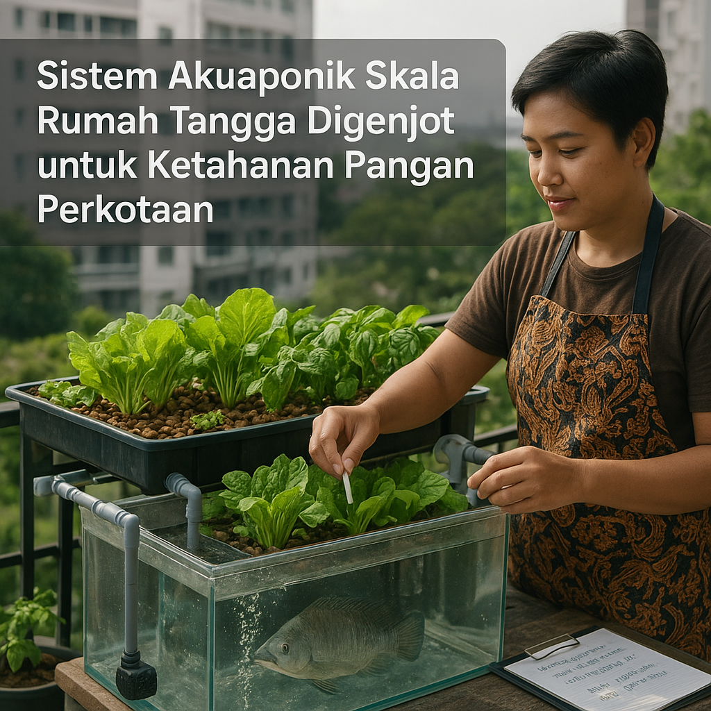 Sistem Akuaponik Skala Rumah Tangga Digenjot untuk Ketahanan Pangan Perkotaan