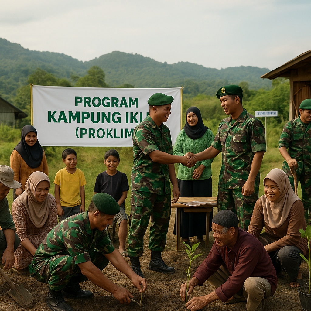 Kolaborasi TNI AD dan Masyarakat Kembangkan Kampung Iklim di Perbatasan
