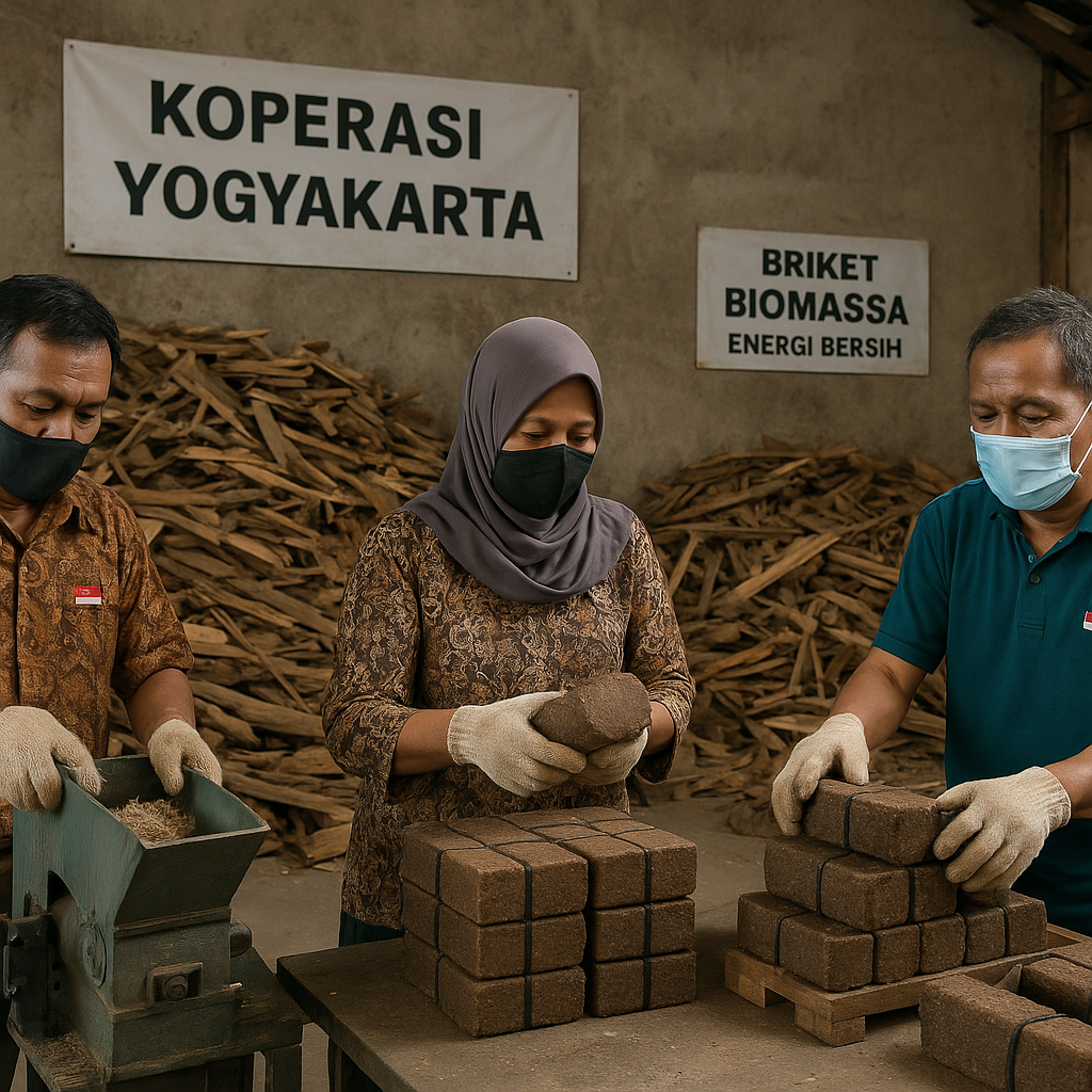 Koperasi di Yogyakarta Kelola Limbah Kayu Jadi Bahan Bakar 'Briket Biomassa' Alternatif Energi Rumah Tangga