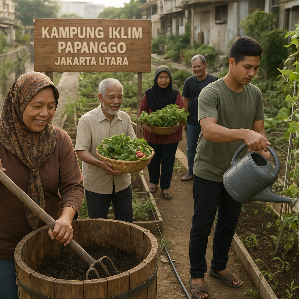 Kampung Iklim di Jakarta Utara Berhasil Turunkan Emisi dan Tingkatkan Ketahanan Pangan