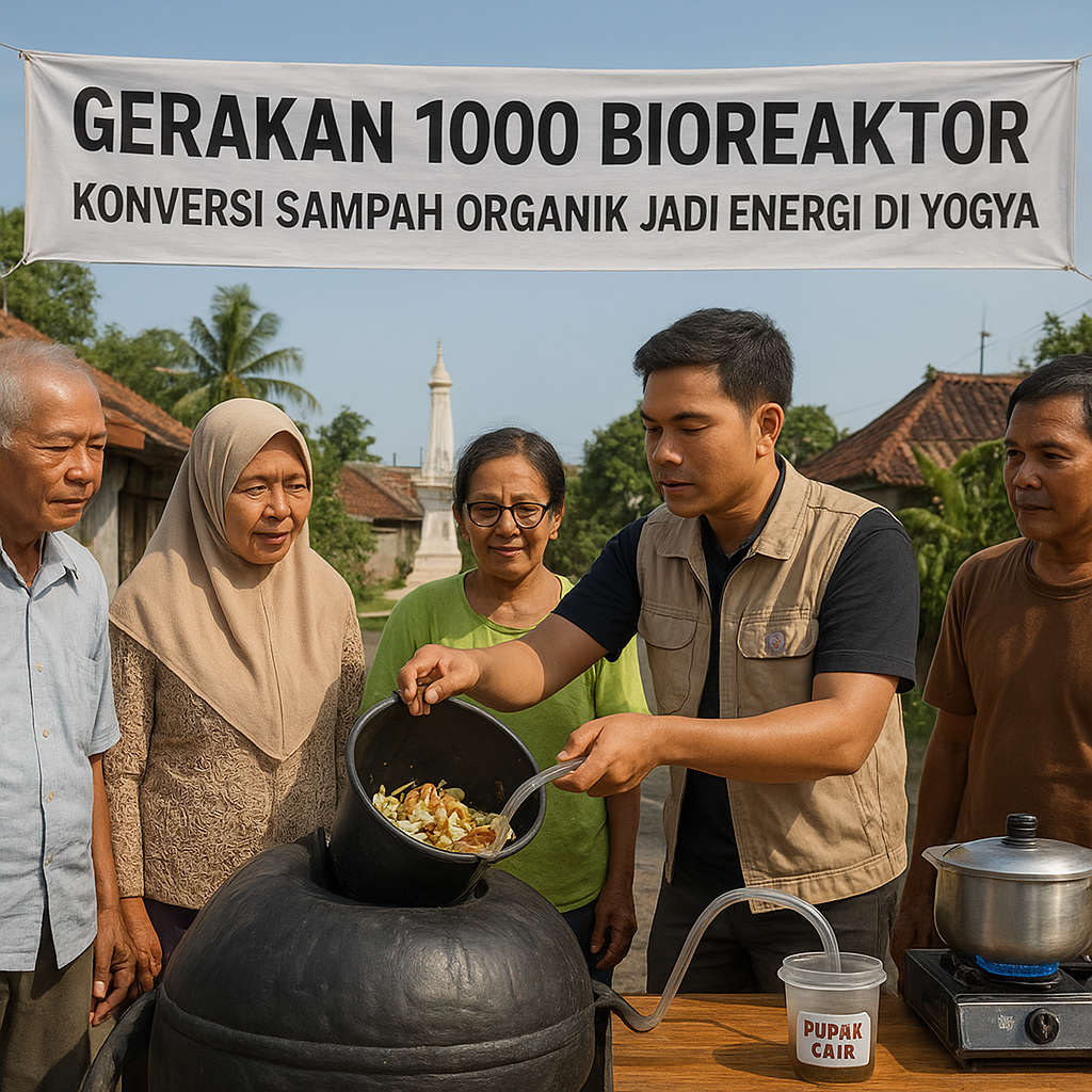 Program 'Gerakan 1000 Bioreaktor' Konversi Sampah Organik Jadi Energi di Yogya