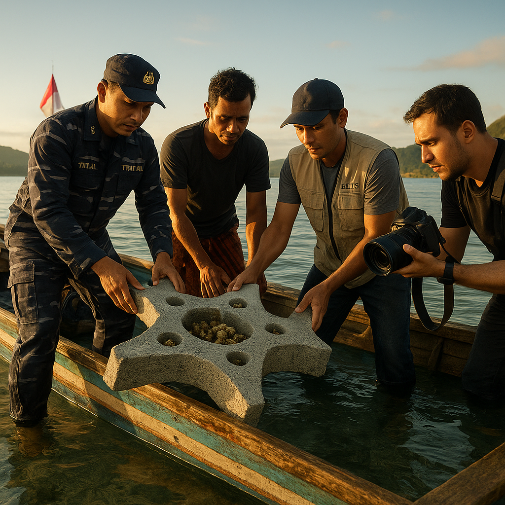 Kolaborasi TNI AL dan Nelayan untuk Konservasi Terumbu Karang dengan Reef Star