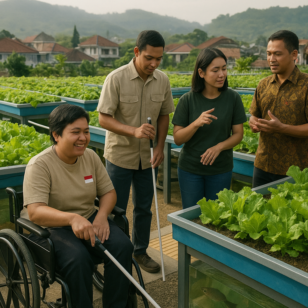 Pengembangan Sistem Aquaponik Skala Komunal untuk Penyandang Disabilitas di Bandung