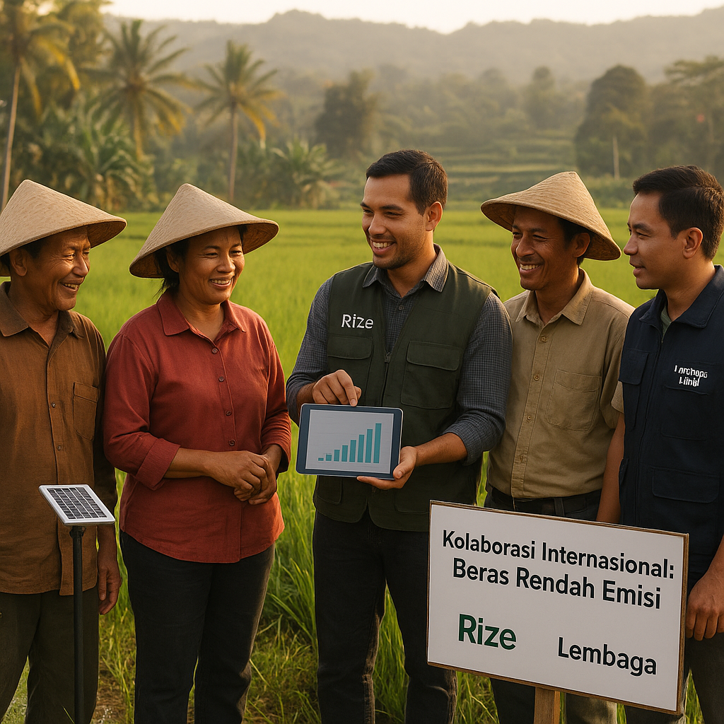 Kolaborasi Internasional Memproduksi Beras Rendah Emisi di Jawa Tengah