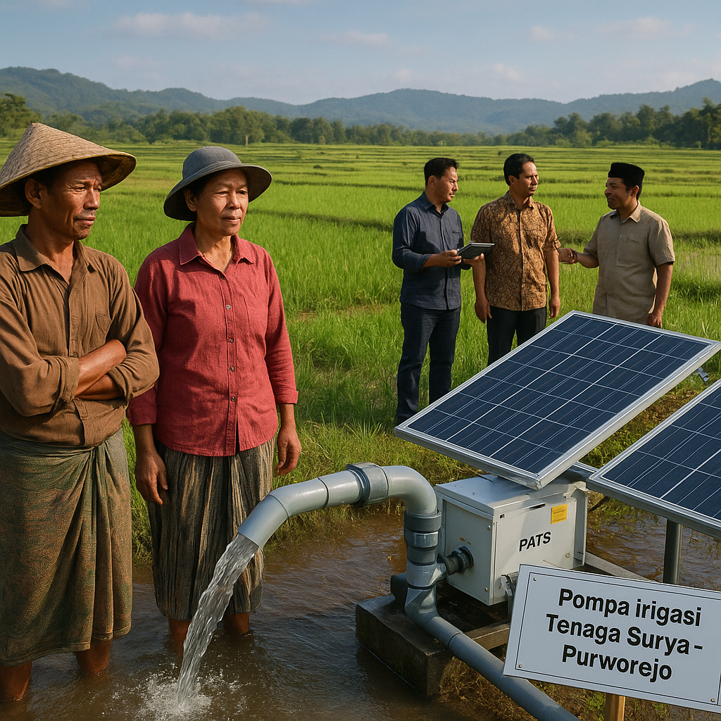 Pompa Irigasi Tenaga Surya di Purworejo Dongkrak Produktivitas Sawah dan Capai Panen Tiga Kali Setahun